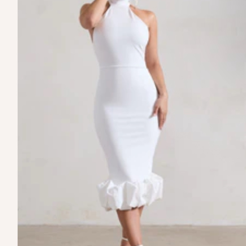 Club London white Ashton midi dress